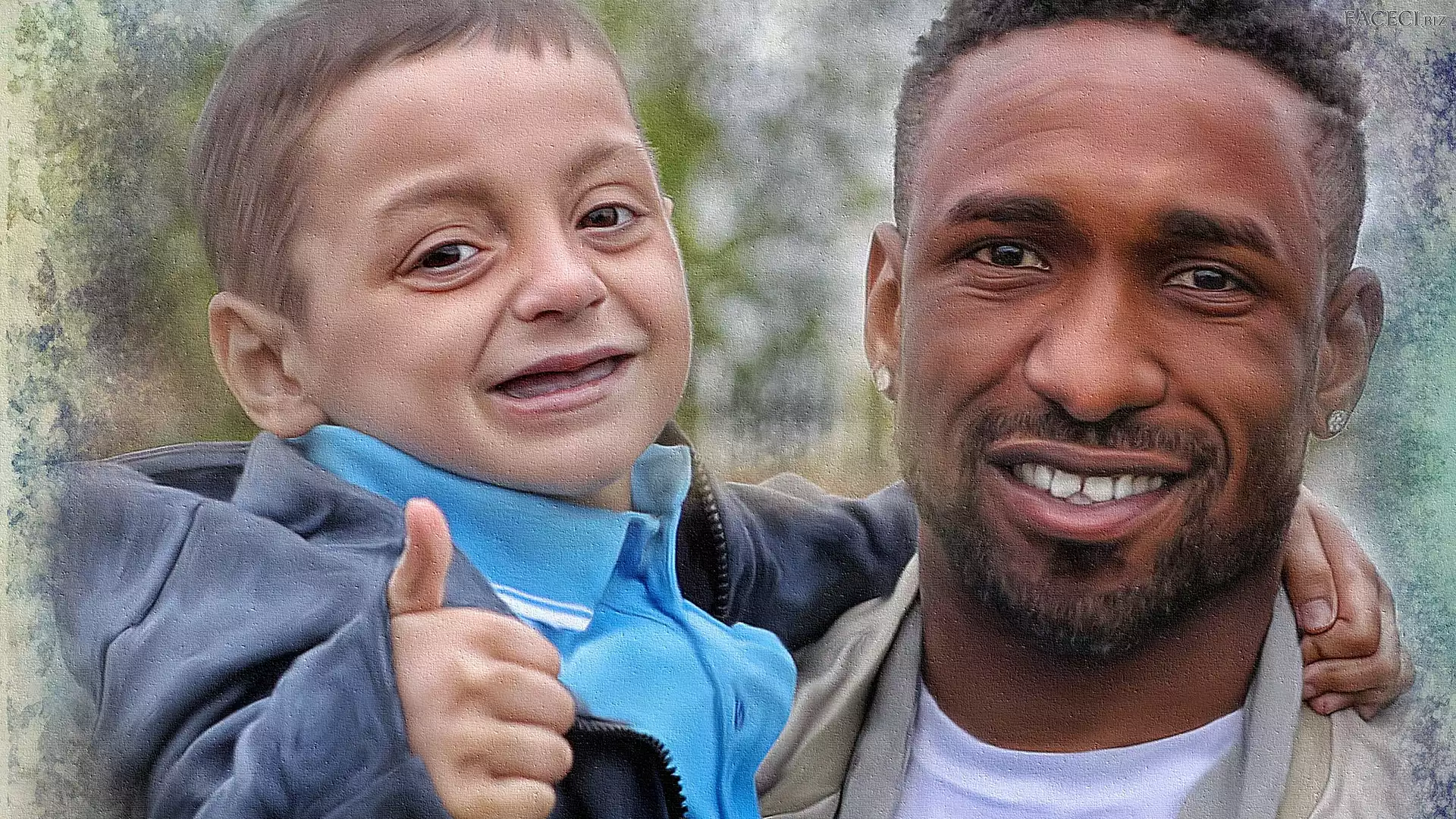 Jermain Defoe, Mężczyzna, Grafika, Bradley Lowery, Piłkarz, Chłopiec